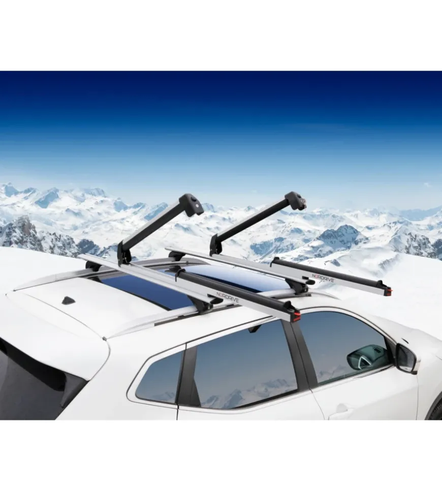 Coppia portasci nordrive "pro-slider evo aluminium ps-60" argento - n40000