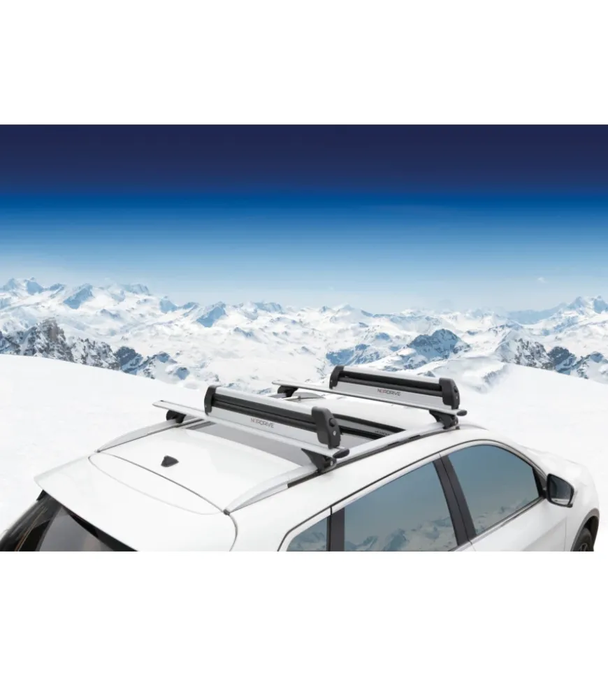 Coppia portasci nordrive "pro-slider evo aluminium ps-60" argento - n40000