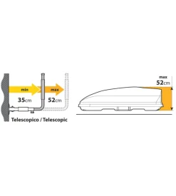 Coppia supporti da parete per box tetto tipo 1, laterale n60050 - nordrive
