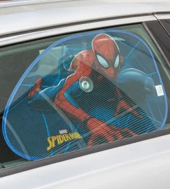 Coppia tendine auto laterali trapezio "spiderman" 65x38 cm