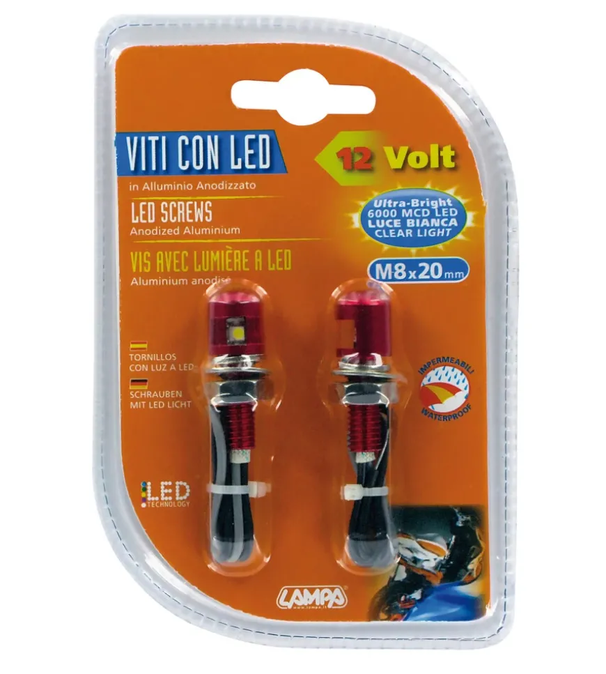 Coppia viti luce rosso 90173