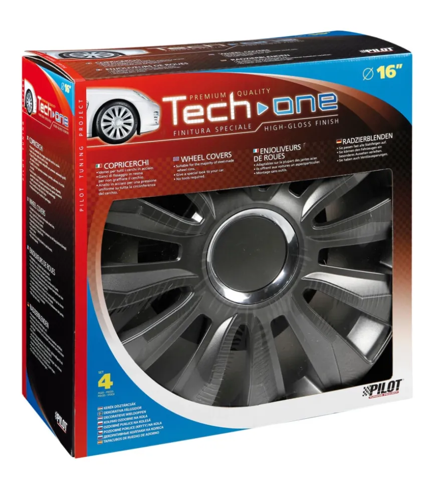 Copricerchi per auto "avalone" pro dark - ø 16" 31533