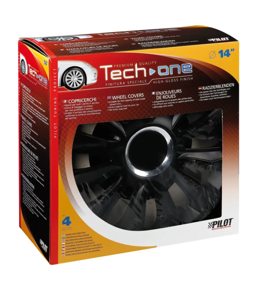 Copricerchi per auto "avalone" pro black - ø 14" 31526