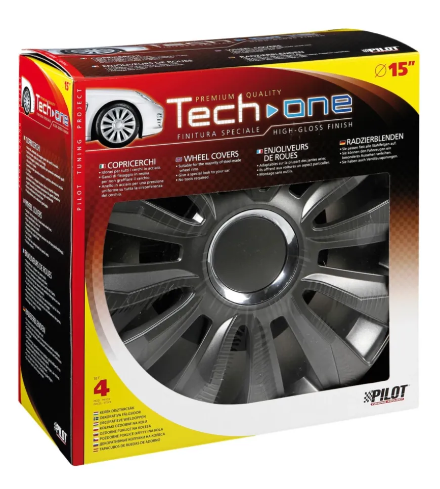 Copricerchi per auto "avalone" pro dark - ø 15" 31532