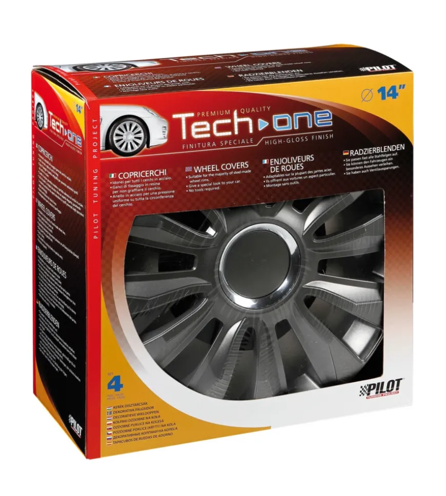 Copricerchi per auto "avalone" pro dark - ø 14" 31531