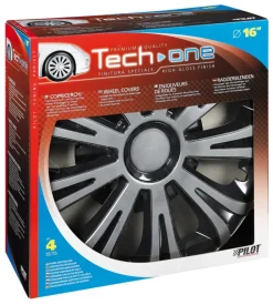 Copricerchi per auto "avera" silver & black - ø 16" pilot 31618
