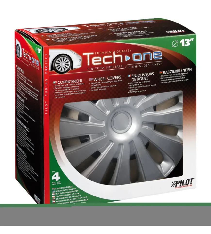 Copricerchi per auto "sepang" silver - ø 13" pilot 31650