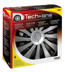 Copricerchi per auto "sepang" silver & black - ø 14" pilot 31656