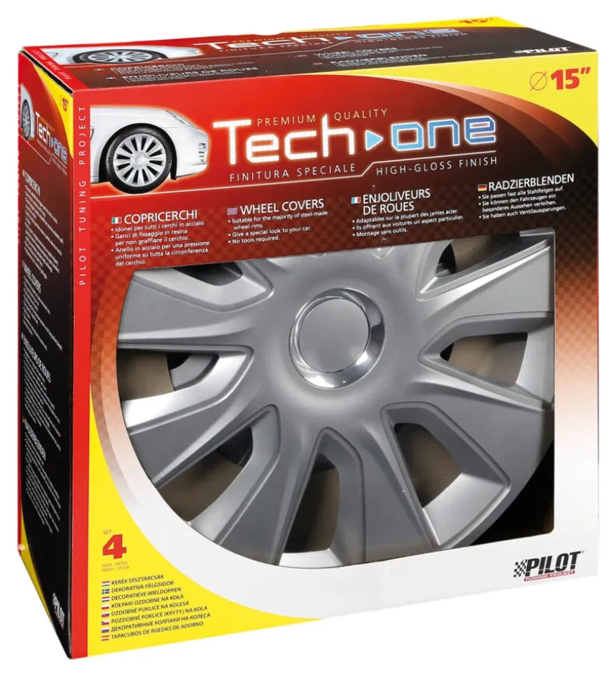 Copricerchi per auto "stratos rc silver" - ø 15" pilot 31597