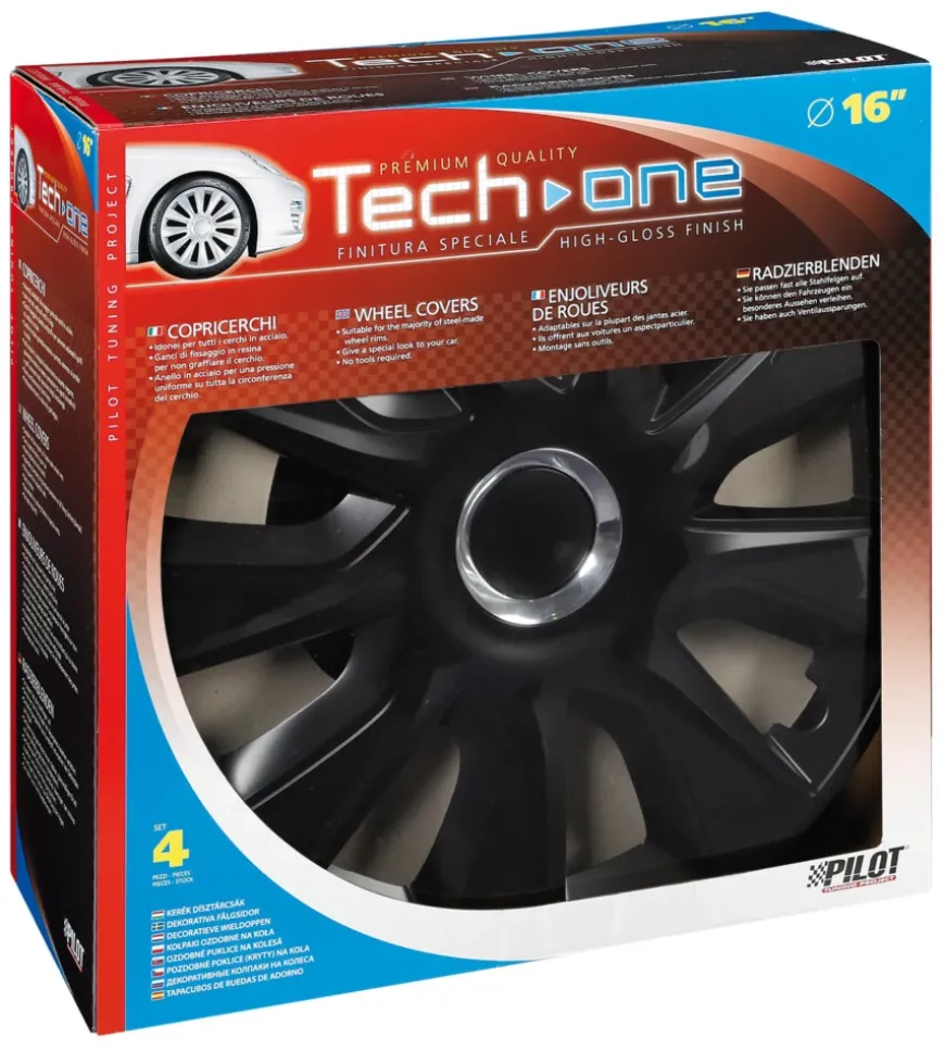 Copricerchi per auto "stratos rc black" - ø 16" pilot 31608