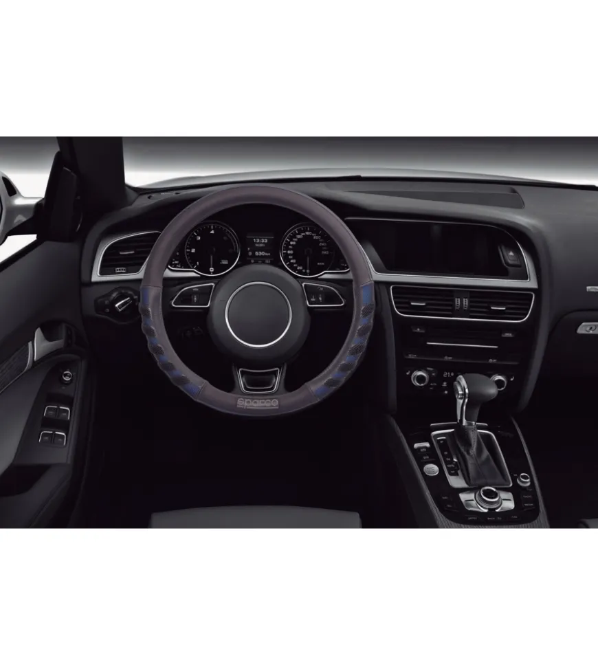 Coprivolante auto universale sparco blu/nero anti dissolvenza - sps101