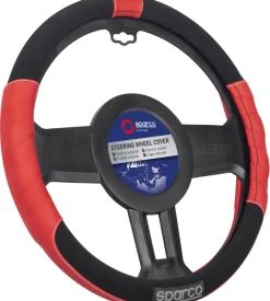 Coprivolante auto universale sparco rosso/nero antiscivolo - spc1108