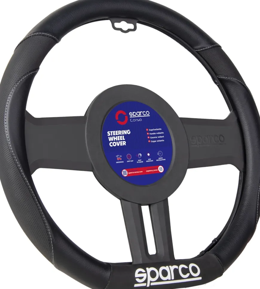 Coprivolante per auto sparco nero in pvc