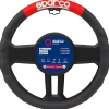 Coprivolante universale per auto sparco nero e rosso