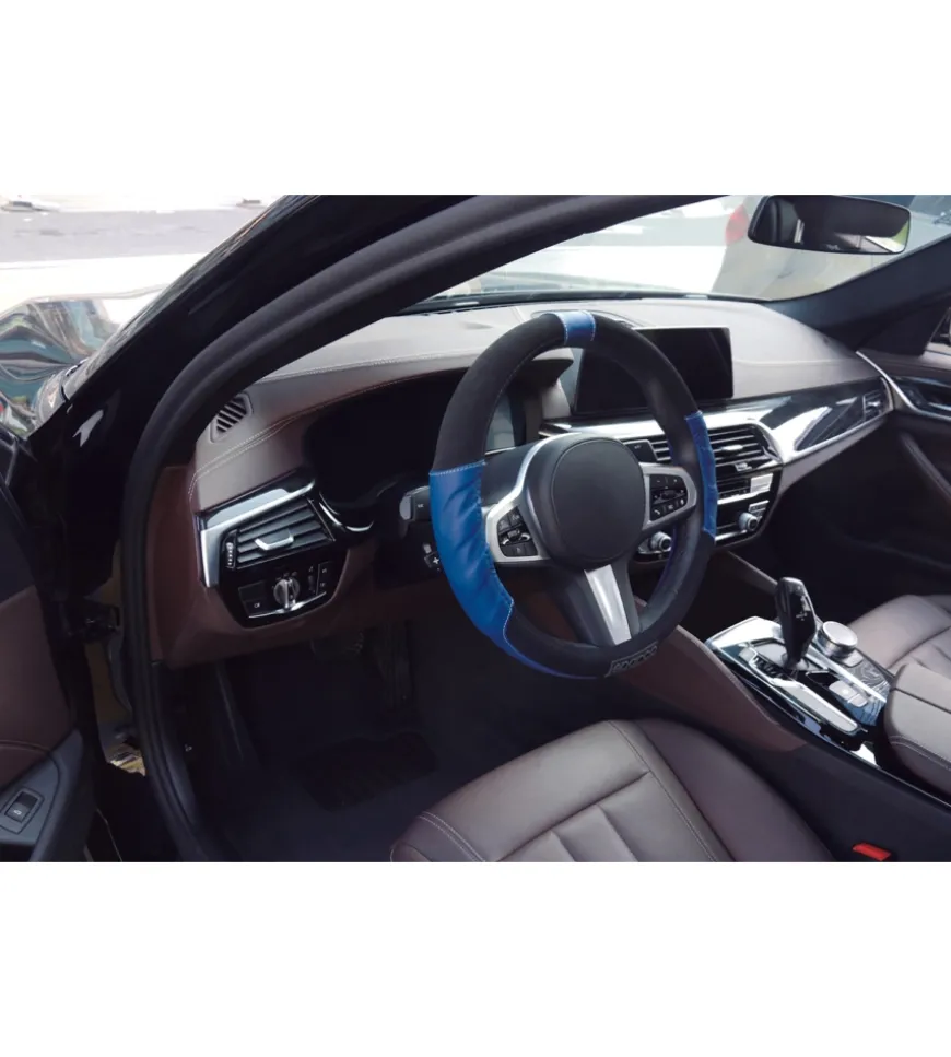 Coprivolante universale per auto sparco "sport line" in poliestere blu e nero