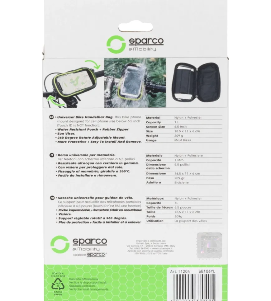 Custodia porta cellulare per bici in microfibra, 19x11x5,5 cm