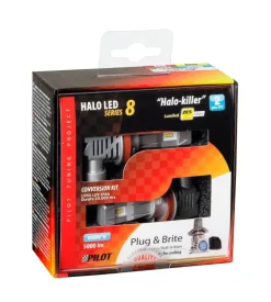 Fari a led per auto 9-32v halo led serie 8 halo killer - (h8-h9-h11-h16) - 25w - pgj19-x - 2 pz - scatola 57772