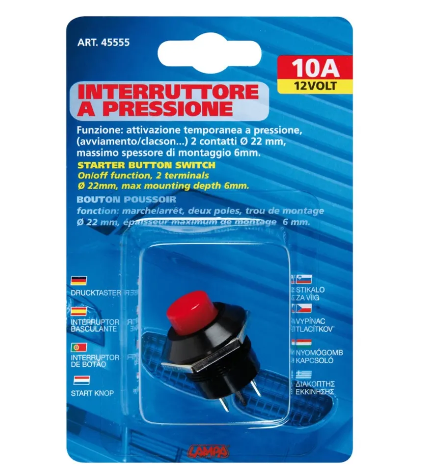 Interruttore a press.10a-12v 45555