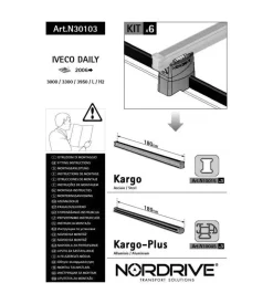 Kit attacchi per barre auto portatutto iveco daily 06> (3barre) n30103