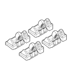 Kit attacchi per barre auto portatutto mazda 2 (no railing) 05/03>09/07  n21051