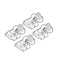 Kit attacchi per barre auto portatutto renault modus 5d 9/04,clio 5d 10/05,d n21058