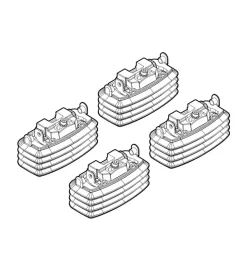 Kit attacchi per barre auto portatutto mercedes clasa 3/5d 9/04,classeb 5/05  n21037