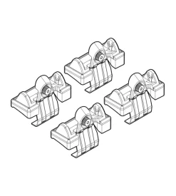 Kit attacchi per barre auto portatutto toyota corolla 01/02>12/07  n21008