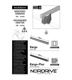 Kit attacchi per barre auto portatutto volkswagen crafter mercedes sprinter n30214