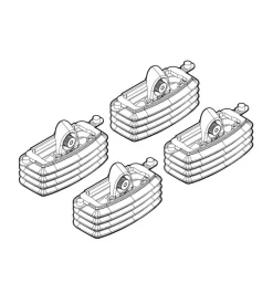 Kit attacchi per barre auto portatutto fiat croma (no railing) 05/05>  n21053