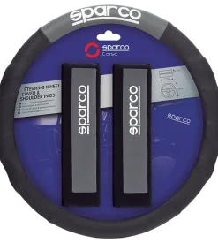 Kit auto coprivolante e passacintura sparco "spc1111k" grigio/nero