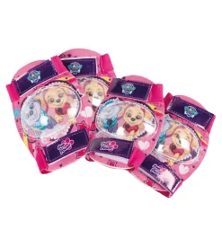 Kit di protezione "paw patrol boy girl" con 2 gomitiere e 2 ginocchiere