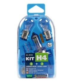 Kit lampade di ricambio 8 pz, alogena h4 - 12v 58152
