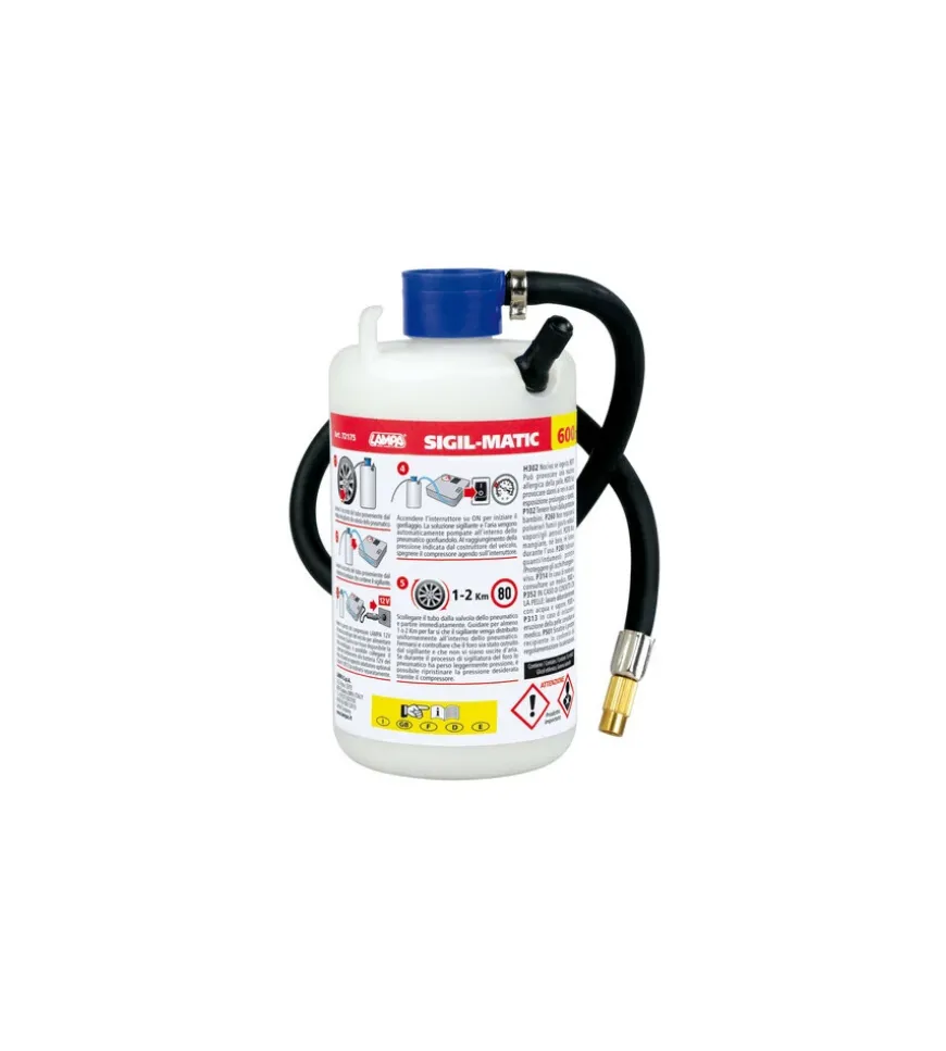 Kit liquido sigillante per pneumatici 600 ml sigil - matic 72175