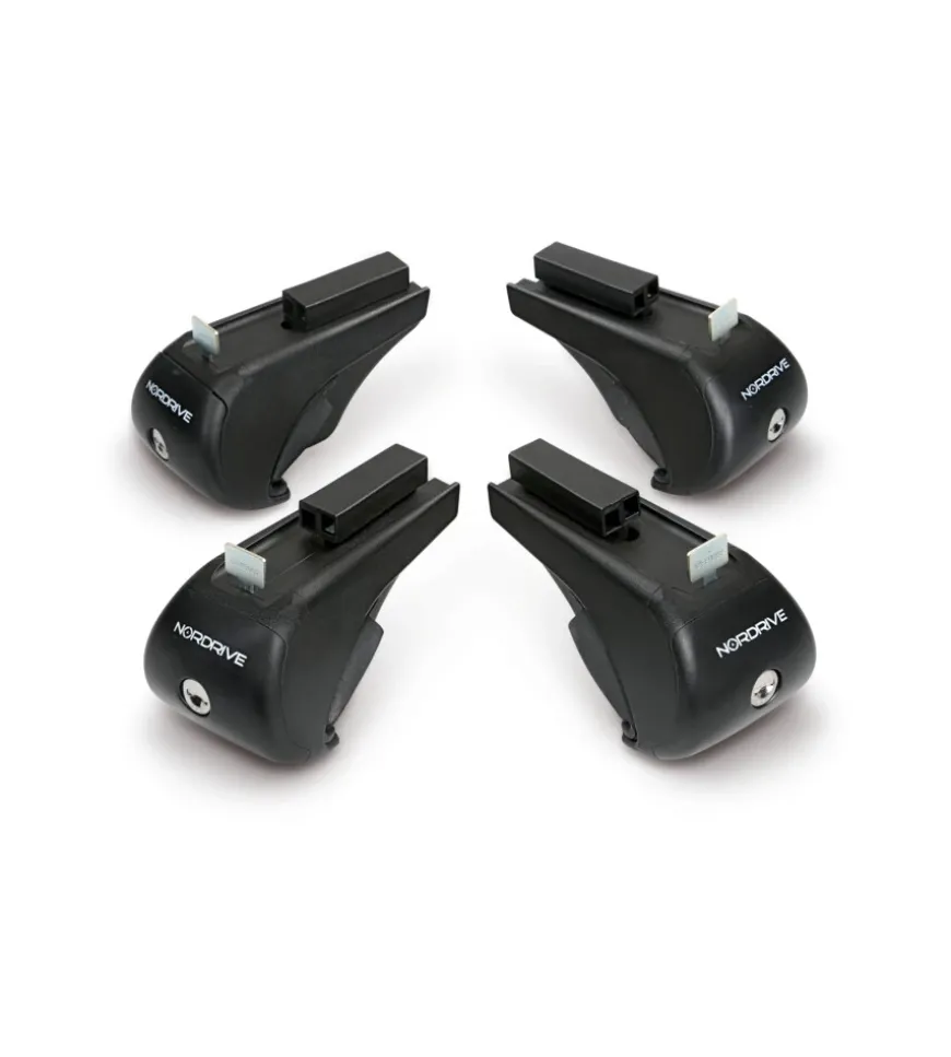 Kit 4 piedi per barre in acciaio rail-kit steel n20011