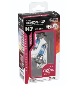 Lampada alogena 12v xenon top +120% luce - h7 - 55w - px26d - 2 pz - scatola 58602