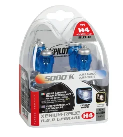 Lampada alogena xenium race 12v - h4 - 60/55w - p43t - 2 pz - scatola plast 58178