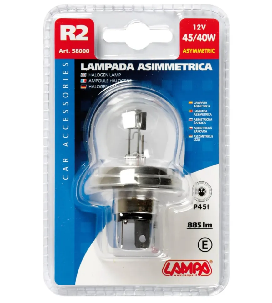 Lampada asimmetrica 12v 45/40w p45t 58000