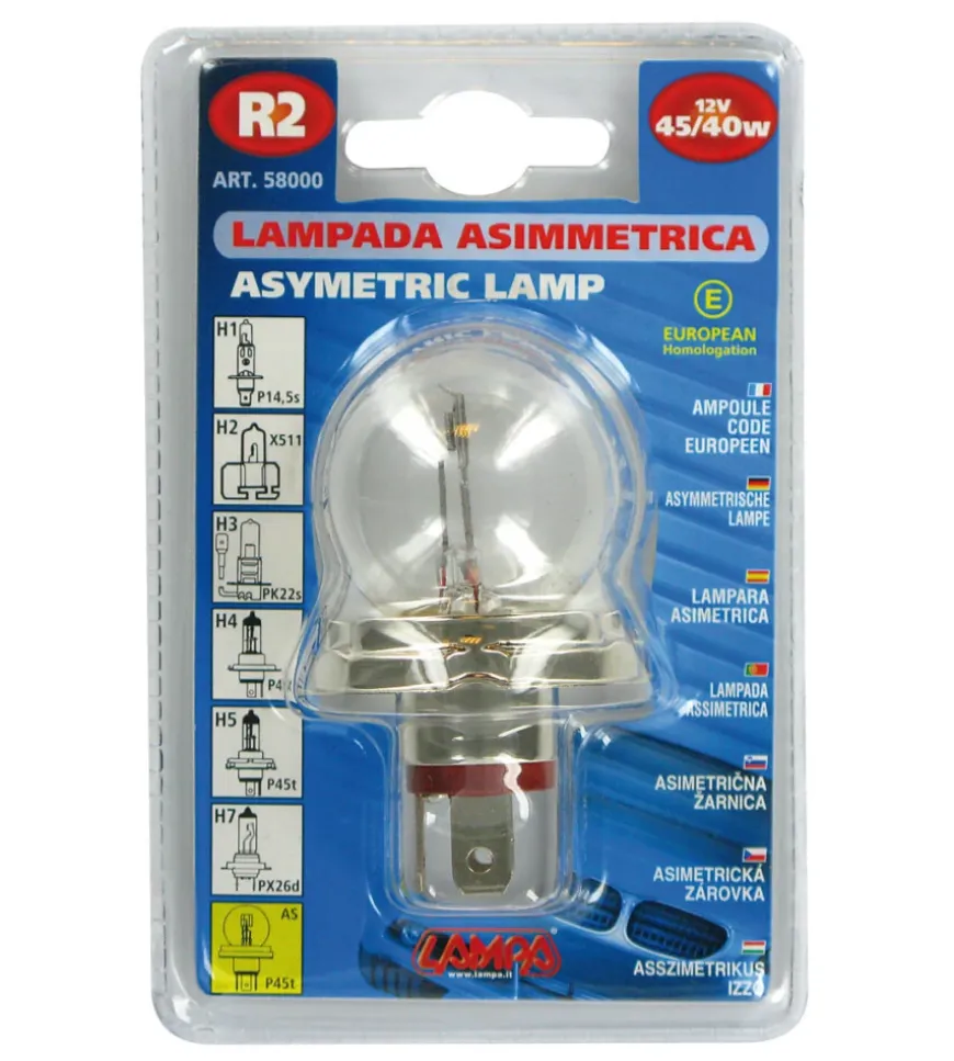 Lampada asimmetrica 12v 45/40w p45t 58000