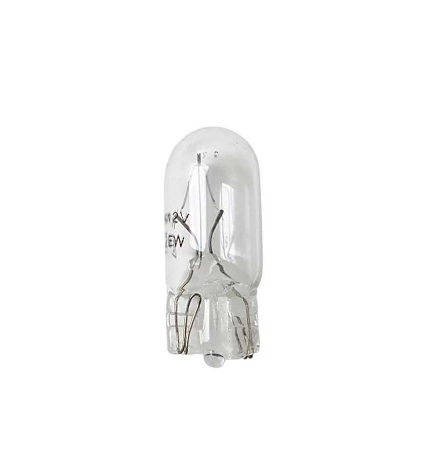 Lampada con zoccolo vetro 12v - w2w - 2w - w2,1x9,5d - 2 pz - d/blister 58102