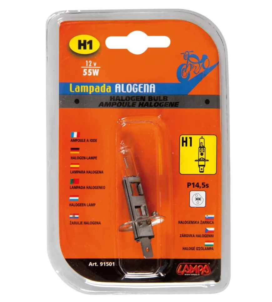 Lampada h1 12v55w moto/scooter 91501