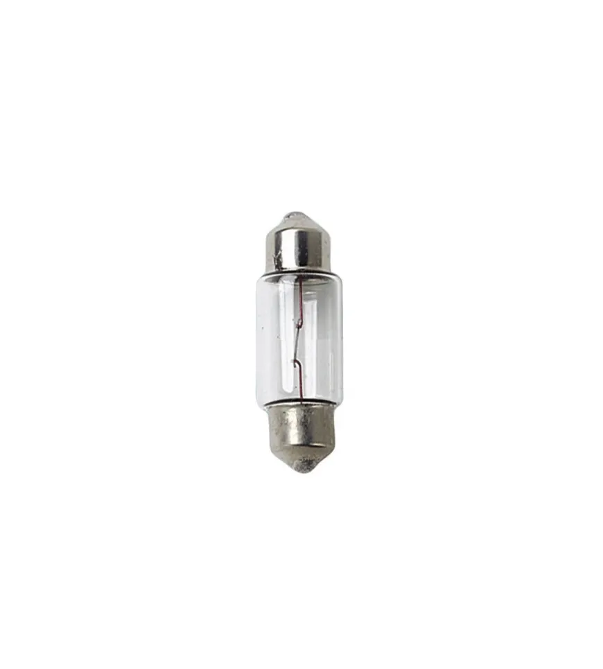 Lampada siluro 12v - 11x31 mm - 10w - sv8,5-8 - 2 pz - d/blister 58113