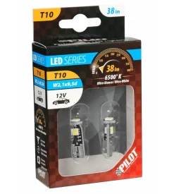Lampada 12v hyper-led 9 - 3 smd x 3 chips - (t10) - trifocus - w2,1x9,5d - 2 pz 58459