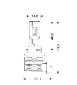 Lampade led per auto 9-32v halo led serie 10 halo killer - (h8-h9-h11-h16) - 20w - pgj19-x - 2 pz  - scatola  57732