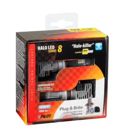 Lampade led per auto 9-32v halo led serie 8 halo killer - (h7) - 25w - px26d - 2 pz - scatola 57771