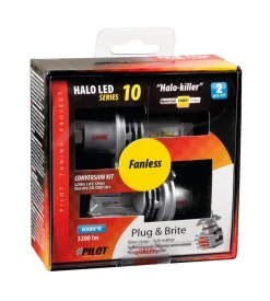 Lampade led per auto 9-32v halo led serie 10 halo killer - (h4) - 20w - p43t - 2 pz - scatola 57730