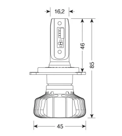 Lampade led per auto 9-32v halo led serie 5 blaster - (h4) - 20w - p43t - 2 pz  - scatola  57791