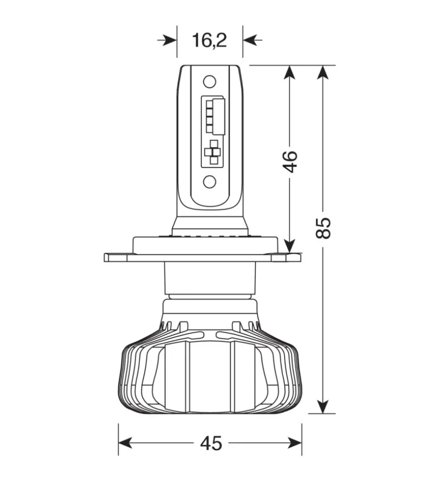 Lampade led per auto 9-32v halo led serie 5 blaster - (h4) - 20w - p43t - 2 pz - scatola 57791