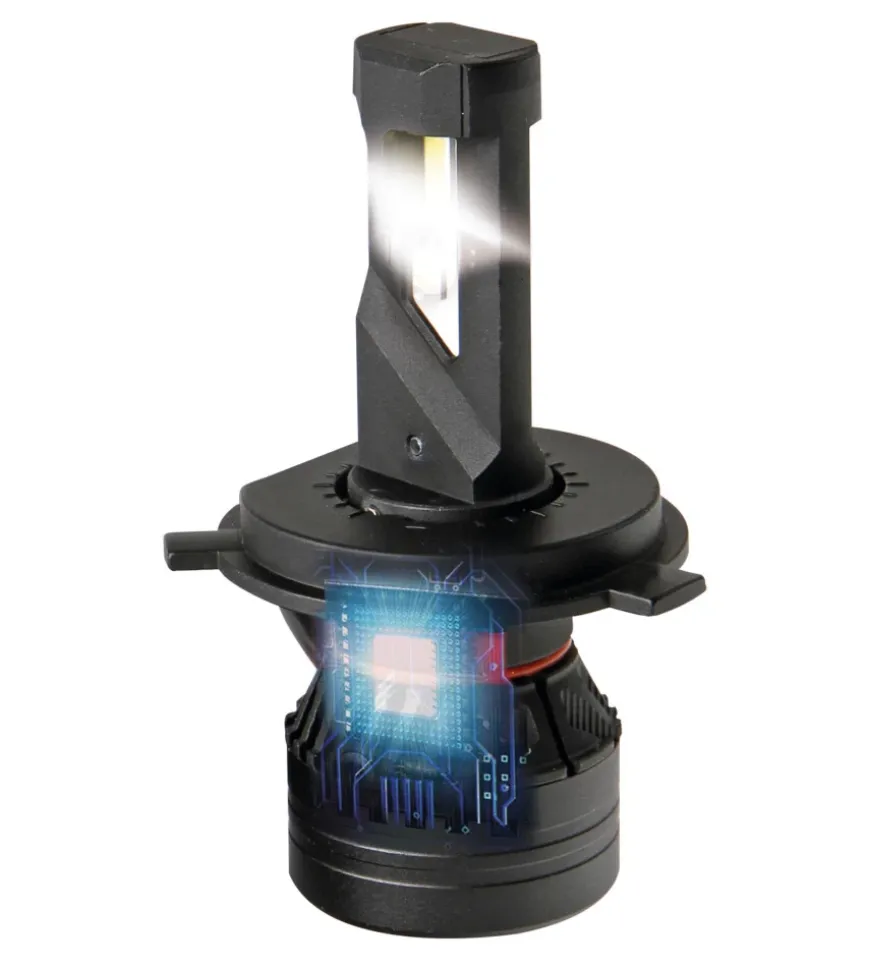 Lampade led per auto 9-32v halo led serie 9 ultra power compact - (h4) - 45w - p43t - 2 pz - scatola 57763
