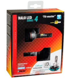 Lampade led per auto 9-32v halo led serie 4 fit-master - (h4) - 25w - p43t - 2 pz - scatola 57798