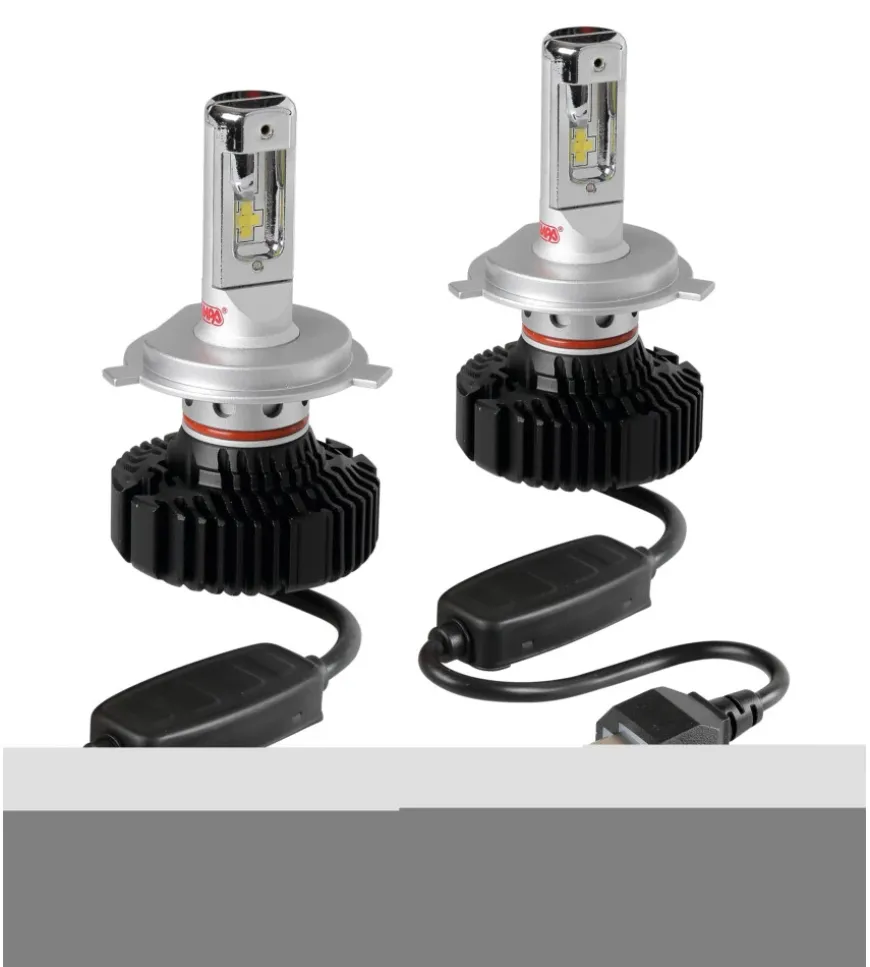 Lampade led per auto 9-32v halo led serie 4 fit-master - (h4) - 25w - p43t - 2 pz - scatola 57798